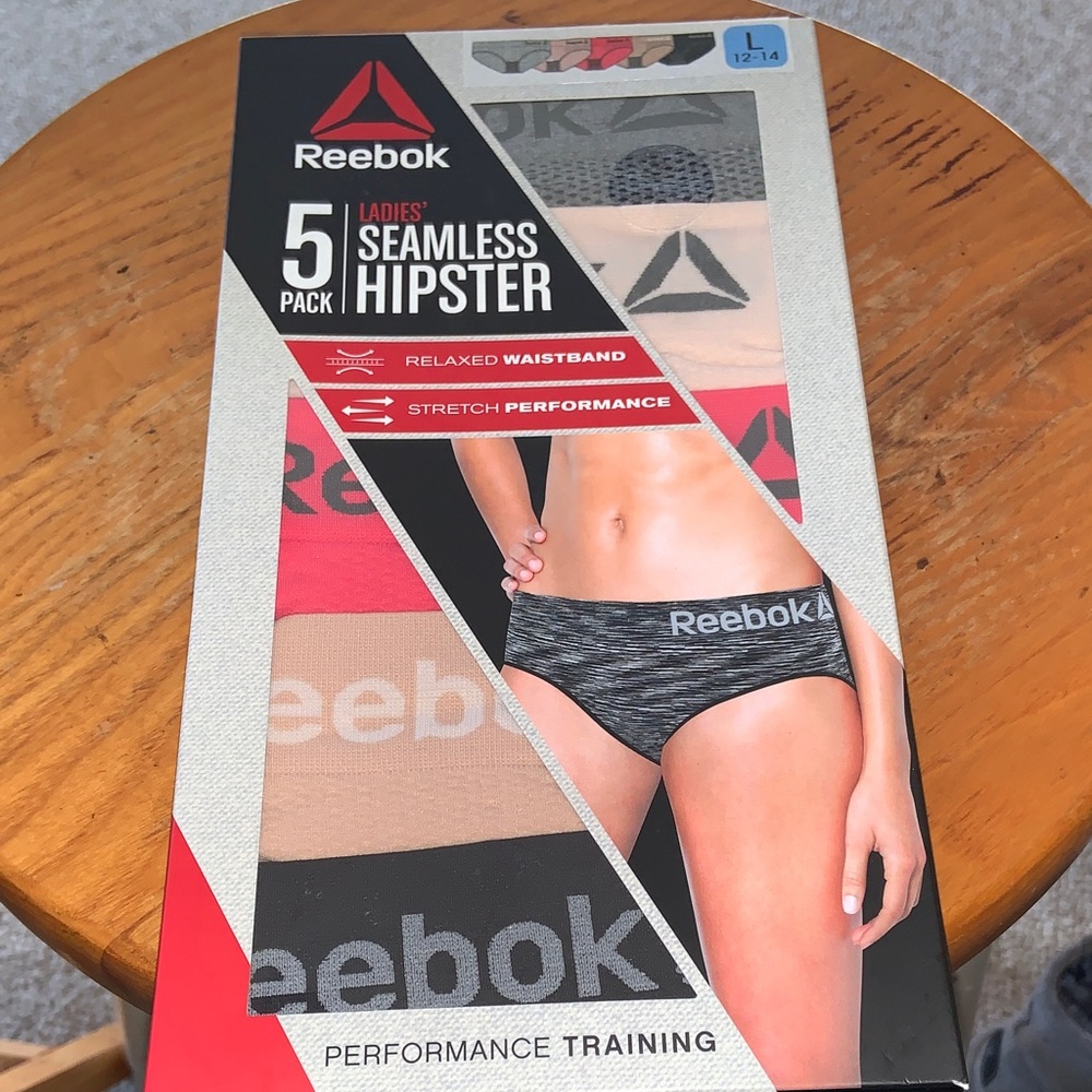 Reebok Ladies' Seamless Hipster 5-Pack - Black, Gray, Tan, Red